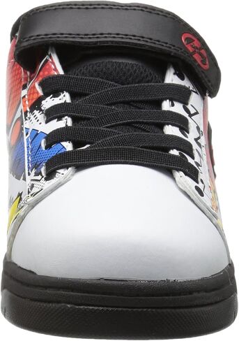حذاء Heelys مزدوج للأولاد مقاس X6، أسود/أبيض، 3 in Kuwait