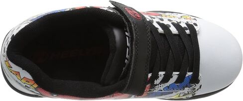 حذاء Heelys مزدوج للأولاد مقاس X6، أسود/أبيض، 3 in Kuwait