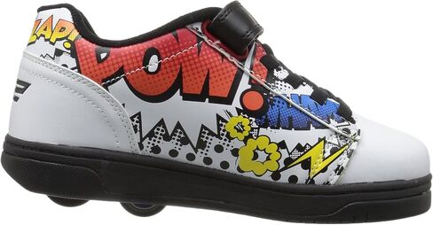 حذاء Heelys مزدوج للأولاد مقاس X6، أسود/أبيض، 3 in Kuwait