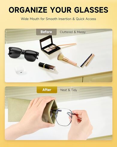 CO-Z Sunglasses Case, Squeeze Top Glasses Case with Cleaning Cloth, Ultra Light Portable Soft Eyeglass Cases for Women Men in Saudi Arabia