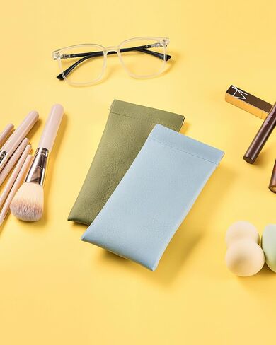 CO-Z Sunglasses Case, Squeeze Top Glasses Case with Cleaning Cloth, Ultra Light Portable Soft Eyeglass Cases for Women Men in Saudi Arabia
