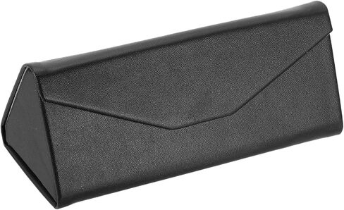 PATIKIL Foldable Glasses Case, Triangle Magnetic Sunglasses Organizer Case PU Leather Hard Eyeglass Case (1 Pcs) in Saudi Arabia