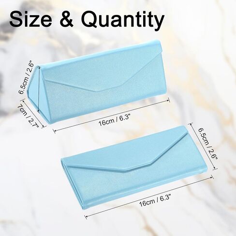 PATIKIL Foldable Glasses Case, Triangle Magnetic Sunglasses Organizer Case PU Leather Hard Eyeglass Case (1 Pcs) in Saudi Arabia