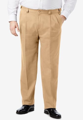 KingSize Men's Big & Tall Classic Fit Wrinkle-Free Expandable Waist Pleat Front Pants in Saudi Arabia