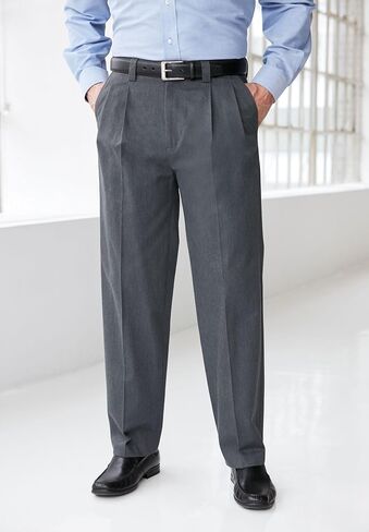 KingSize Men's Big & Tall Classic Fit Wrinkle-Free Expandable Waist Pleat Front Pants in Saudi Arabia