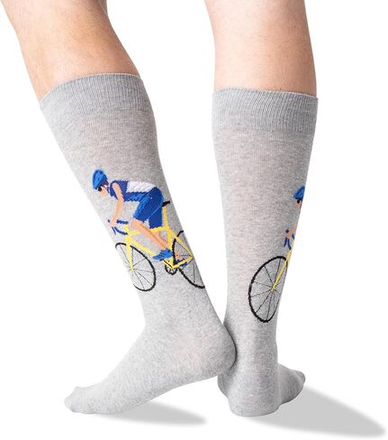 Hot Sox Men's Let's Par-Tee Crew Socks 1 Pair, Green, Shoe Size: 6-12.5 in Kuwait