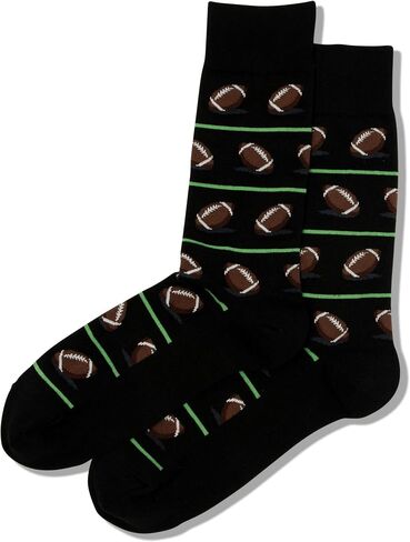 Hot Sox Men's Let's Par-Tee Crew Socks 1 Pair, Green, Shoe Size: 6-12.5 in Kuwait
