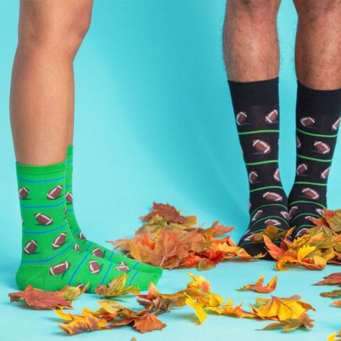 Hot Sox Men's Let's Par-Tee Crew Socks 1 Pair, Green, Shoe Size: 6-12.5 in Kuwait