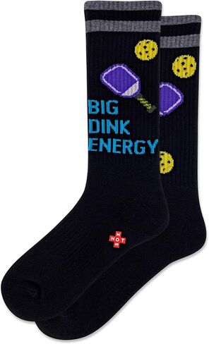 Hot Sox Men's Let's Par-Tee Crew Socks 1 Pair, Green, Shoe Size: 6-12.5 in Kuwait