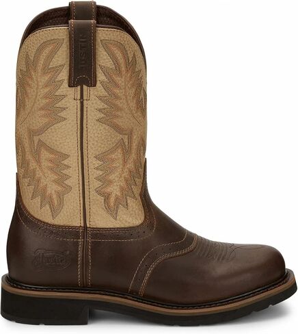Justin Men's Superintendent Western Boot Round Toe Brown 8.5 D(M) US in Saudi Arabia