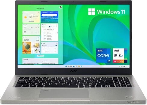 أيسر أسباير فيرو AV15-51-7617 الكمبيوتر الأخضر | شاشة 15.6 بوصة FHD IPS 100% sRGB | الجيل الحادي عشر من Intel Core i7-1195G7 | رسومات Intel Iris Xe | 16 جيجابايت DDR4 | 512 جيجابايت NVMe SSD | Wi-Fi 6 | مواد PCR | Vero-Sleeve in Saudi Arabia
