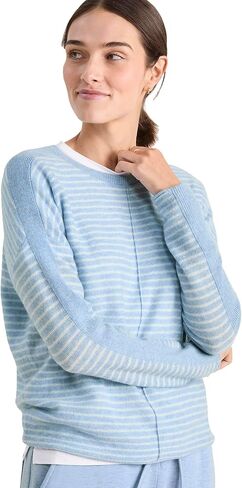 vineyard vines Women's Seaspun Cashmere Striped Crewneck Sweater in Kuwait