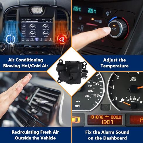 HVAC Heater Blend Aborator ، مدخل الهواء أو مشغل درجة الحرارة متوافق مع Ford Edge 2015-2022 Fusion 2013-2019 Lincoln MKZ 2013-2019 MKX استبدال# DG9Z19E616A GS7Z19E616 604-294 in Kuwait
