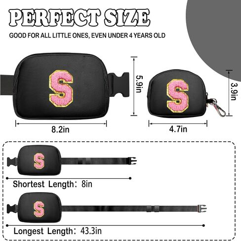 Fanny Pack for Girls Crossbody Bags with Initial Letter Patch Cute Stuff for Women Teens Birthday Gifts for 4 5 6 7 8 9 10 11 12 13 Year Old Girls (A, Cream) in Saudi Arabia