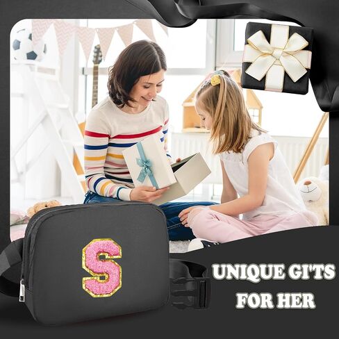 Fanny Pack for Girls Crossbody Bags with Initial Letter Patch Cute Stuff for Women Teens Birthday Gifts for 4 5 6 7 8 9 10 11 12 13 Year Old Girls (A, Cream) in Saudi Arabia