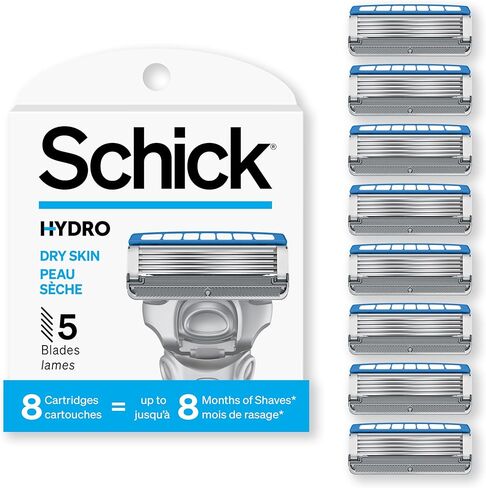 Schick Hydro 5 Sense Hydrate Razor Refills for Men, 8 Count (Pack of 1) in Saudi Arabia