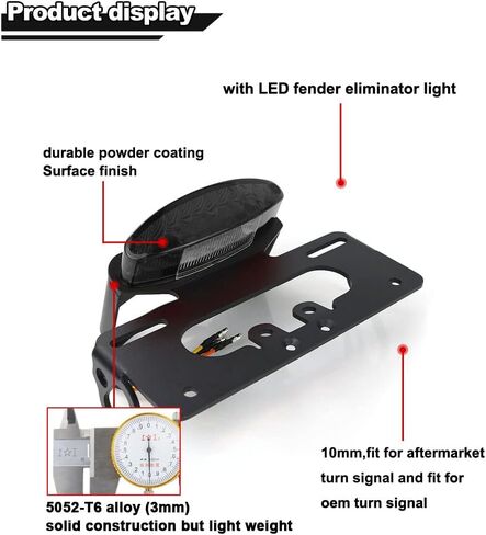 ملاءمة Xitomer Fender FIND FOR CMX500 REBEL 2017 2018 2019 TAIL TIDY FIT لعام 2019 CMX500 مع مصابيح الذيل ، متوافقة مع إشارة بدوره OEM/Stock (الدخان) in Kuwait