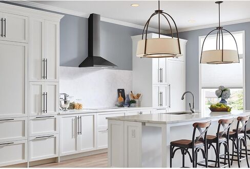 Broan-NuTone EW4830SS Stainless Steel LED, 400 CFM, 30-inch Wall-Mount Convertible Chimney-Style Range Hood with 3-Speed Exhaust Fan and Light in Saudi Arabia