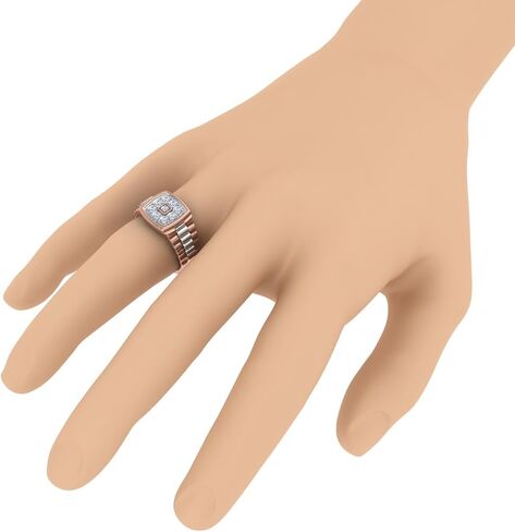 1/2 Carat Men's Diamond Wedding Band Ring in 14K Gold (I1-I2 Clarity) in Saudi Arabia