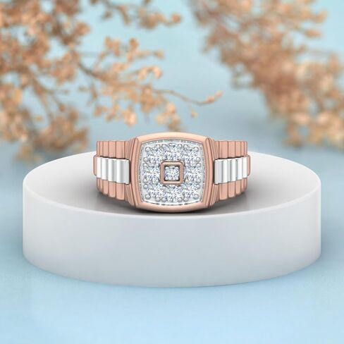 1/2 Carat Men's Diamond Wedding Band Ring in 14K Gold (I1-I2 Clarity) in Saudi Arabia