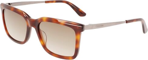 CALVIN KLEIN Men's CK22517S Rectangular Sunglasses, Striped Brown, One Size in Saudi Arabia