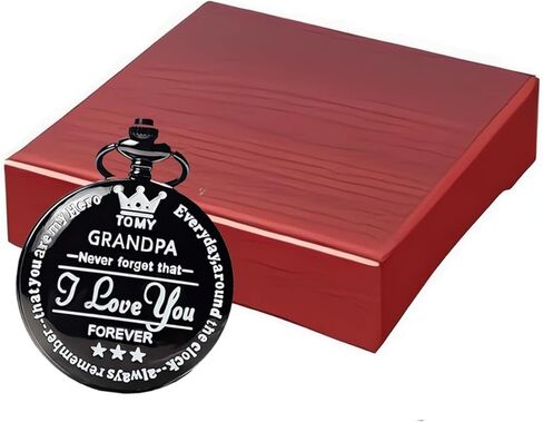 to My-Grandpa Pocket-Watch for Grandpa Best Gifts for Him Birthday Christmas Gifts, Engraved Pocket Watch with Box for Men in Saudi Arabia