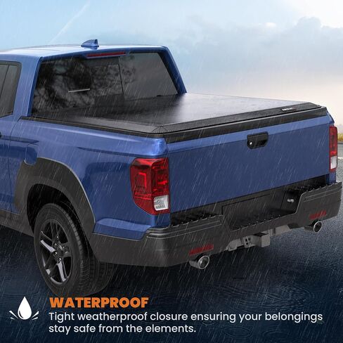 Soft Roll Up Truck Bed Cover Compatible for 2017-2025 Honda Ridgeline w/o Roll Bar or Utility Track System | 5 FT Bed On Top 64 inch Vinyl Tonneau in Saudi Arabia