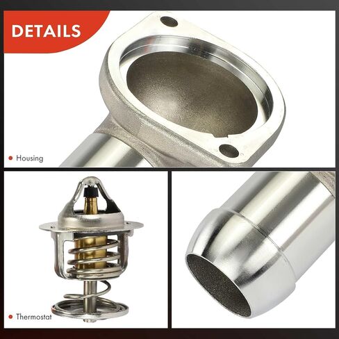 A -Premium Soolant Thermostat Housing Assembly متوافق مع Chevy و GMC و Pontiac و Cadillac و Buick & Workhorse Cars - 1997-2012 - Silverado ، Express ، Savana ، Corvette ، Yukon ، Escalade ، W16 ، W62 & More in Kuwait