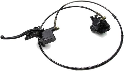 PRO BAT Rear Hydraulic Disc Brake System Caliper Rotor Left Hand Brake Lever Assembly for 50cc 70cc 90cc 110cc 125cc TaoTao Buyang Coolsport Sunl Chinese Quad Dirt Bike ATV Buggy (Black) in Saudi Arabia