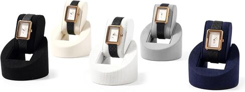 Oirlv Microfiber Watch Display Stand Showcase Jewelry Stand Watch Holder with Pillow(Creamy-white,Microfiber) in Saudi Arabia