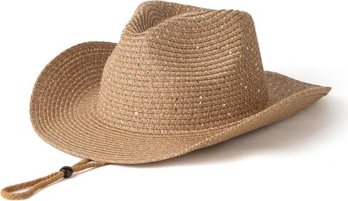 Sequin Beach Hat Sparkly Straw Cowboy Womens Hat Sun Hats in Kuwait