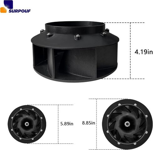 SURPOUF 70359801P Blower Fan Fits For Huebsch Speed Queen and Ipso Dryer Replaces 70123301, 70123301P, 70248601, 70248601P, 70359801, TU20281, TU21120, TU218171 in Saudi Arabia