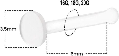 Nose bone retainer 16g Clear and Bioflex in Saudi Arabia
