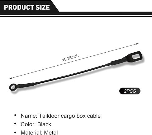 2 PCS Tailgate Cable Straps, Rear Left & Right Side Lift Gate Support Straps, Tailgate Cable Replacement OEM 65770-04030, Compatible with Tacoma 1995 to 2003 (Black) in Saudi Arabia