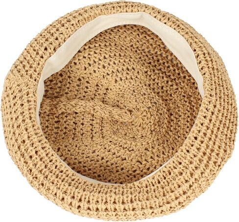 Women Summer Straw Woven Sunhat Beret Artist Painter Sun Hat Cap in Saudi Arabia