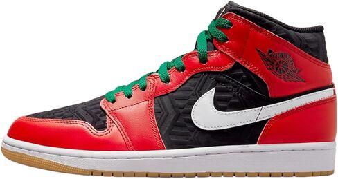 Nike Men's Air Jordan 1 Mid Se Court Purple Suede, White/Court Purple/Black, 8.5 in Saudi Arabia