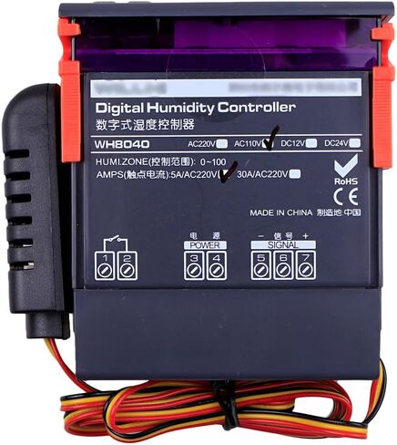 szzijia 110V Digital Air Humidity Temperature Control Controller WH8040 Range 1%~99% in Saudi Arabia