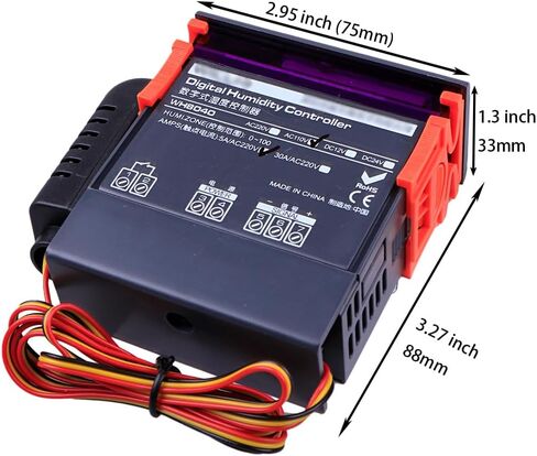 szzijia 110V Digital Air Humidity Temperature Control Controller WH8040 Range 1%~99% in Saudi Arabia
