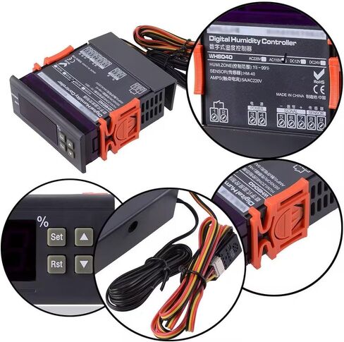 szzijia 110V Digital Air Humidity Temperature Control Controller WH8040 Range 1%~99% in Saudi Arabia