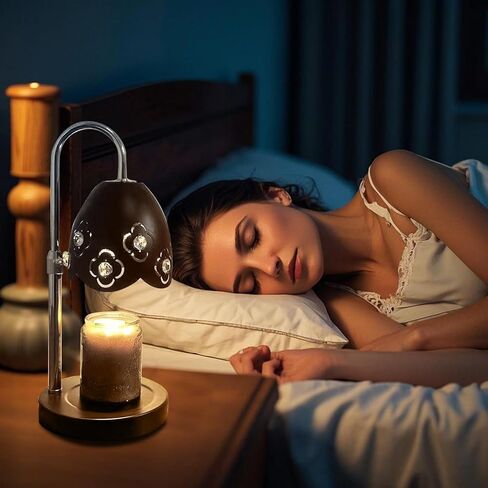 Candle Warmer Lamp with Timer，Adjustable Height Electric Candle Lamp Warmer，Dimmable Wax Melt Warmer with 3 Bulbs for Jar Candles，Mom Christmas Birthday Gifts for Women New Home Office Decor (Walnut) in Saudi Arabia