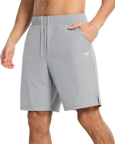 Mens Athletic Workout Shorts 7 inch Quick Dry Gym Short with Pockets, Exercise Running Sports Tennis Shorts in Saudi Arabia