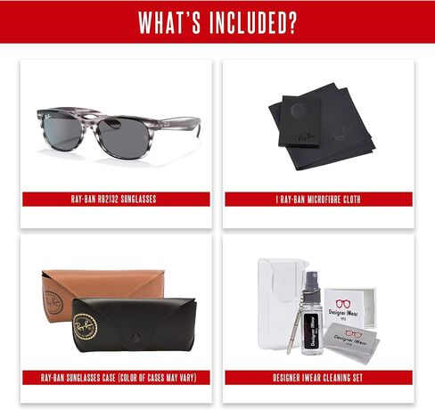 Ray Ban RB2132 NEW WAYFARER 622/17 52M Rubber Black/Grey Mirror Blue Sunglasses For Men For Women in Saudi Arabia