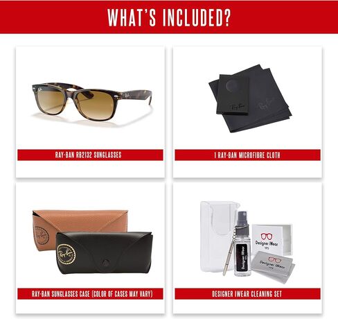 Ray Ban RB2132 NEW WAYFARER 622/17 52M Rubber Black/Grey Mirror Blue Sunglasses For Men For Women in Saudi Arabia