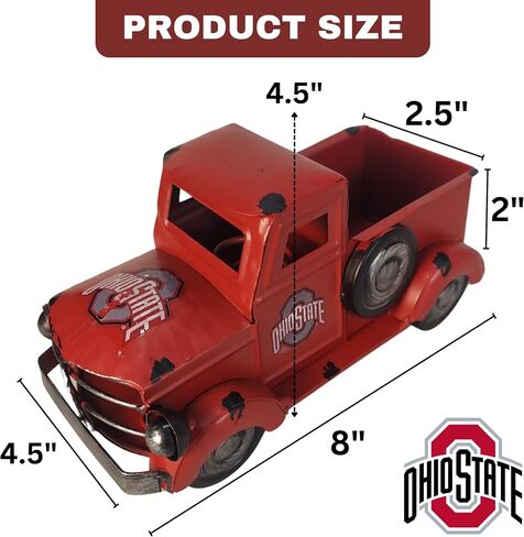 Hanna's Handiworks NCAA Retro Truck Vintage Farmhouse Table Decor, Desktop Storage | Show Off Your School Spirit | Decorate for Any Holiday or Occasion in Saudi Arabia