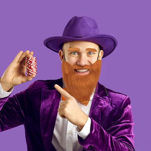 Zeyune 3 Set Fake Beard with Eyebrow Old Man Mustache Costume Halloween Accessories for Party Cosplay in Saudi Arabia