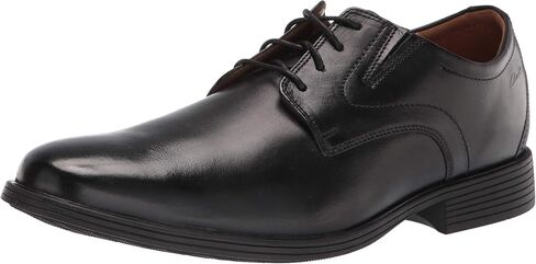 Clarks Men's Whiddon Plain Oxford, Black Leather, 10.5 in Saudi Arabia