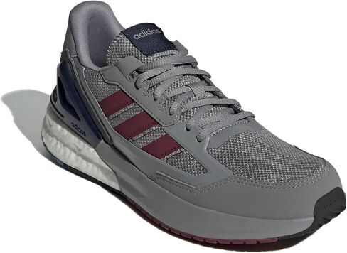 حذاء الجري Nebzed Super للرجال من adidas، رمادي ثلاثي/أحمر ظل/Legend Ink، 8.5 in Saudi Arabia
