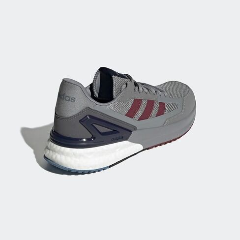 حذاء الجري Nebzed Super للرجال من adidas، رمادي ثلاثي/أحمر ظل/Legend Ink، 8.5 in Saudi Arabia