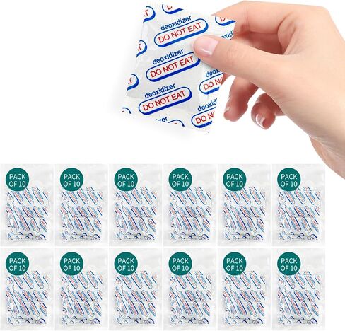 2000cc 50 Packs Food Grade Oxygen Absorbers - 2 Packs x 1 Vacuum Bag for Long Term Food Freshness - O2 Absorber for Canning & Preserving in Saudi Arabia