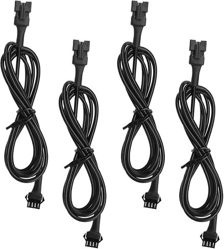 4PCS 4 Pin RGB LED Extension Cords, 60 Inch Multi-Color Neon Strip Extension Cable with Female and Male Connector, Rock Light Extension Wire for LED Car Truck Motorcycle ATV Light (4PCS) in Saudi Arabia